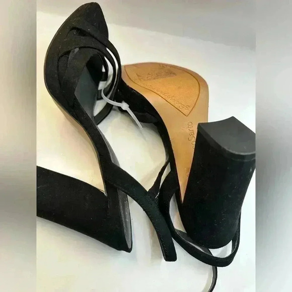 Franco Sarto Womens Damalis Faux Leather Open Toe Platform Heels Black size 6 - Picture 5 of 5